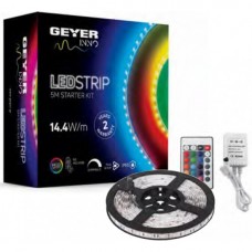 Waterproof LED Strip RGB 5m with Remote Controller 12V Geyer